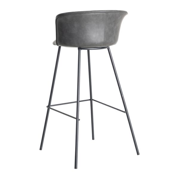 615517-04 TABURETE NEGRO METAL / SIMIL PIEL 44,50 X 48,50 X 93,50 CM