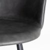 615517-07 TABURETE NEGRO METAL / SIMIL PIEL 44,50 X 48,50 X 93,50 CM