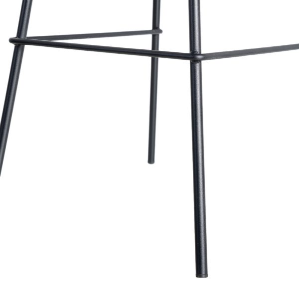 615517-10 TABURETE NEGRO METAL / SIMIL PIEL 44,50 X 48,50 X 93,50 CM
