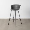 615517 TABURETE NEGRO METAL / SIMIL PIEL 44,50 X 48,50 X 93,50 CM