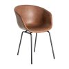 615519-01 SILLA MARRÓN METAL / SIMIL PIEL 59 X 50,50 X 81,50 CM