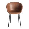 615519-02 SILLA MARRÓN METAL / SIMIL PIEL 59 X 50,50 X 81,50 CM