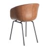 615519-04 SILLA MARRÓN METAL / SIMIL PIEL 59 X 50,50 X 81,50 CM