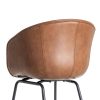 615519-05 SILLA MARRÓN METAL / SIMIL PIEL 59 X 50,50 X 81,50 CM