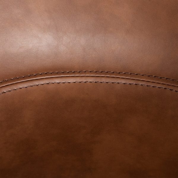 615519-07 SILLA MARRÓN METAL / SIMIL PIEL 59 X 50,50 X 81,50 CM