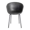 SILLA NEGRO METAL / SIMIL PIEL 59 X 50,50 X 81,50 CM