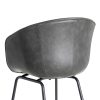 SILLA NEGRO METAL / SIMIL PIEL 59 X 50,50 X 81,50 CM