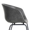 SILLA NEGRO METAL / SIMIL PIEL 59 X 50,50 X 81,50 CM