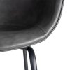 SILLA NEGRO METAL / SIMIL PIEL 59 X 50,50 X 81,50 CM