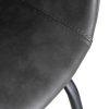 SILLA NEGRO METAL / SIMIL PIEL 59 X 50,50 X 81,50 CM