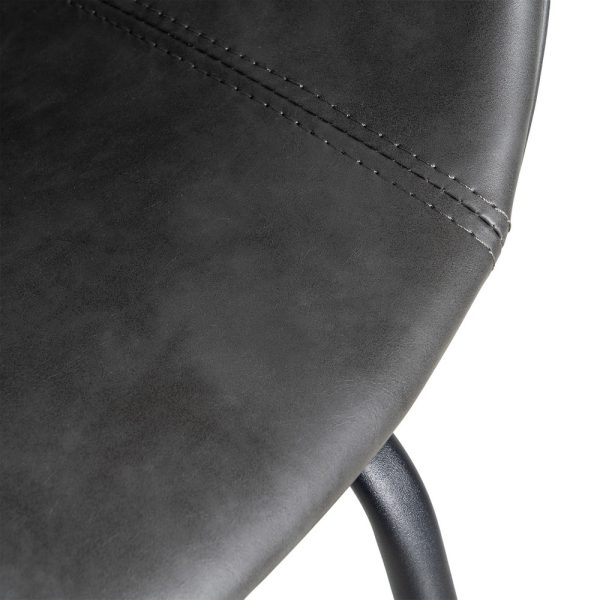 SILLA NEGRO METAL / SIMIL PIEL 59 X 50,50 X 81,50 CM