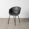 SILLA NEGRO METAL / SIMIL PIEL 59 X 50,50 X 81,50 CM