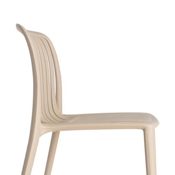 SILLA BEIGE POLIPROPILENO EXTERIOR 47 X 51 X 77,50 CM