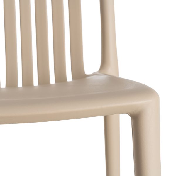 SILLA BEIGE POLIPROPILENO EXTERIOR 47 X 51 X 77,50 CM