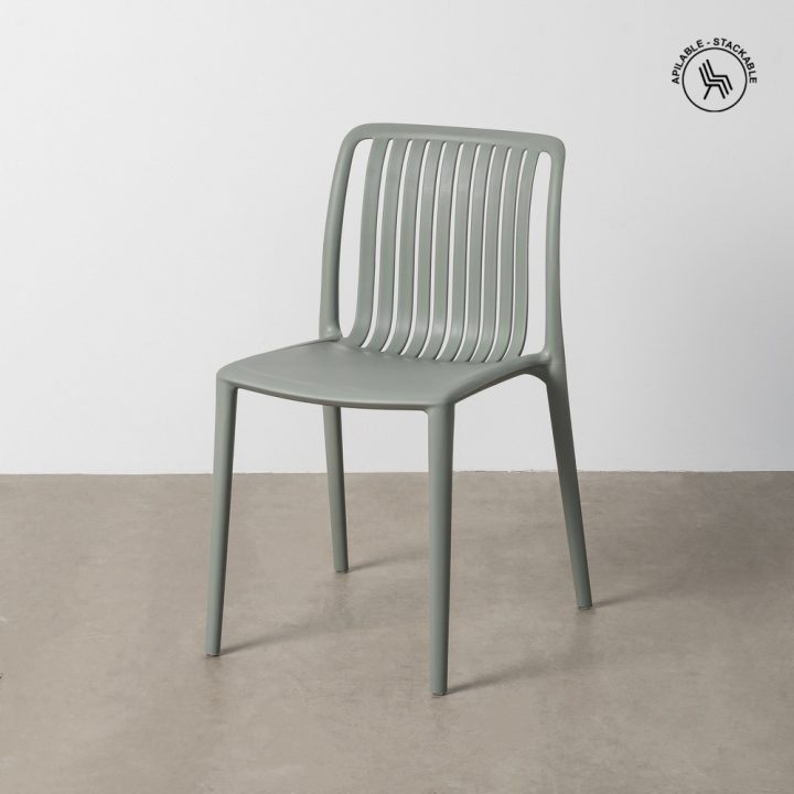 SILLA VERDE POLIPROPILENO EXTERIOR 47 X 51 X 77,50 CM