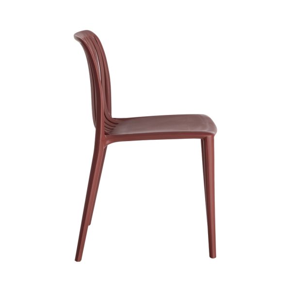 SILLA GRANATE POLIPROPILENO EXTERIOR 47 X 51 X 77,50 CM