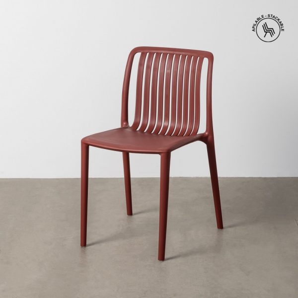 SILLA GRANATE POLIPROPILENO EXTERIOR 47 X 51 X 77,50 CM