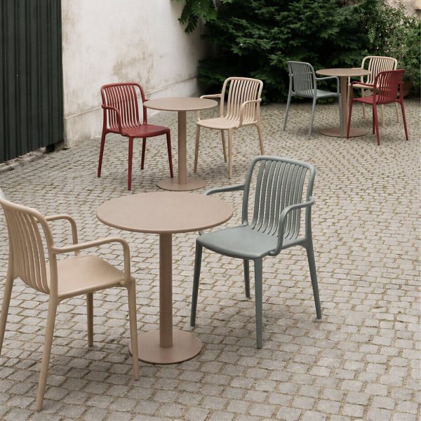 SILLA BEIGE POLIPROPILENO EXTERIOR 53 X 50 X 77,50 CM