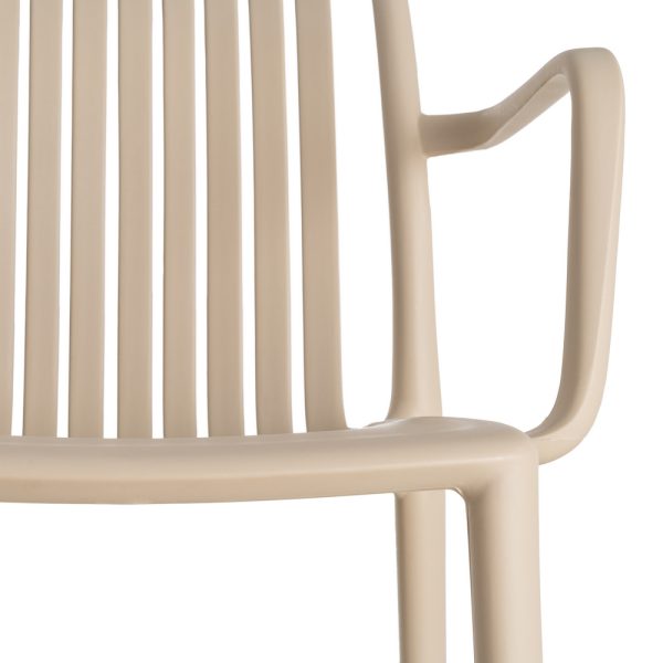 SILLA BEIGE POLIPROPILENO EXTERIOR 53 X 50 X 77,50 CM