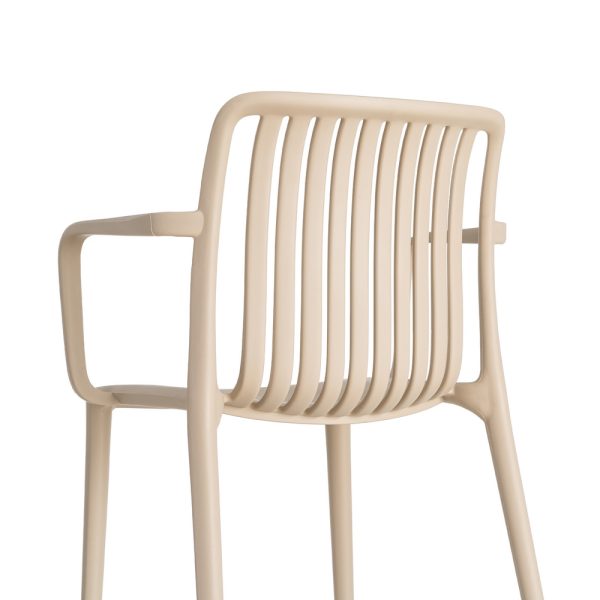 SILLA BEIGE POLIPROPILENO EXTERIOR 53 X 50 X 77,50 CM