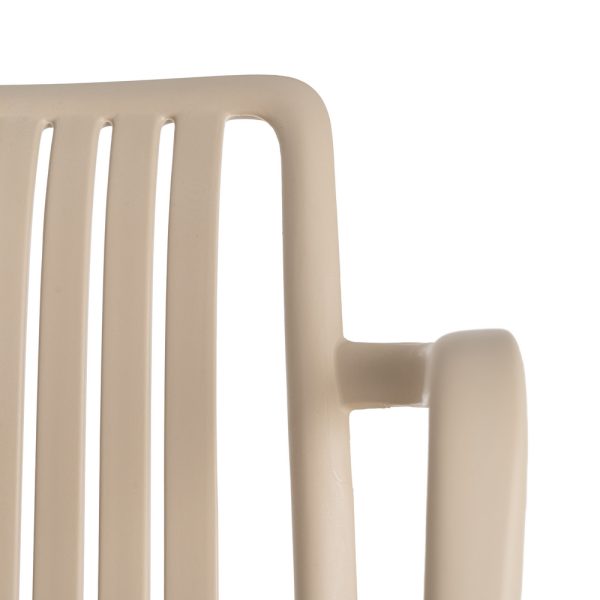 SILLA BEIGE POLIPROPILENO EXTERIOR 53 X 50 X 77,50 CM