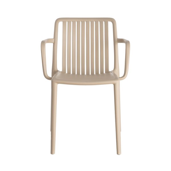 SILLA BEIGE POLIPROPILENO EXTERIOR 53 X 50 X 77,50 CM