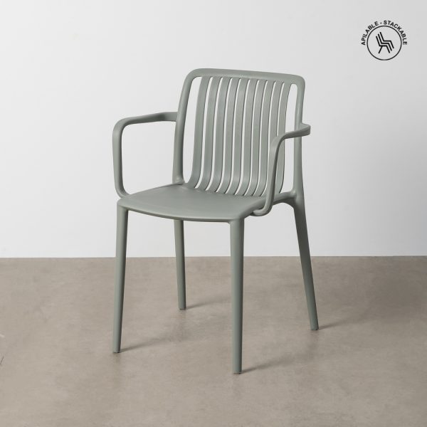 SILLA VERDE POLIPROPILENO EXTERIOR 53 X 50 X 77,50 CM