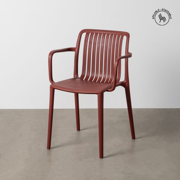 SILLA GRANATE POLIPROPILENO EXTERIOR 53 X 50 X 77,50 CM