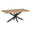 MESA COMEDOR NATURAL-NEGRO MADERA-HIERRO 180 X 90 X 79 CM