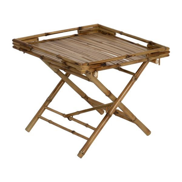 MESA AUXILIAR NATURAL BAMBÚ SALÓN 56 X 56 X 50 CM
