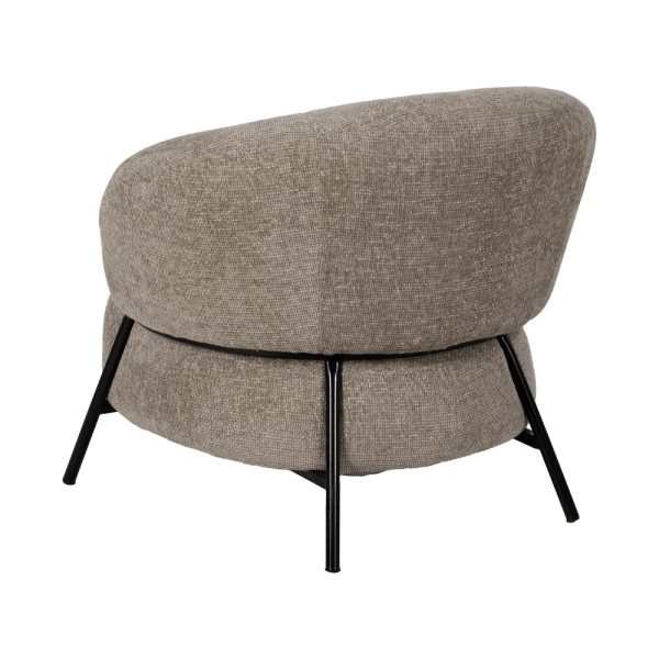 SILLÓN BEIGE TEJIDO-METAL SALÓN 84 X 84 X 70 CM