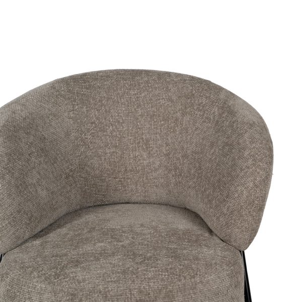 SILLÓN BEIGE TEJIDO-METAL SALÓN 84 X 84 X 70 CM