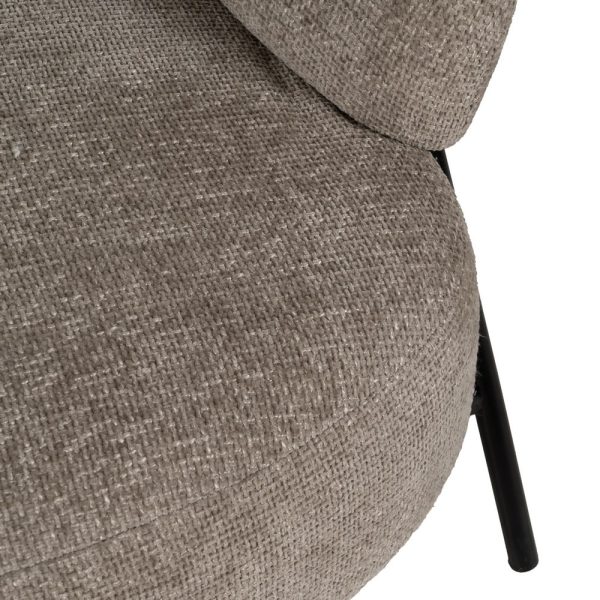 SILLÓN BEIGE TEJIDO-METAL SALÓN 84 X 84 X 70 CM