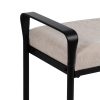 BANCO BEIGE TEJIDO-METAL 121 X 46 X 52 CM