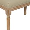 BANQUETA NATURAL-BEIGE TEJIDO-MADERA 65 X 41 X 48 CM