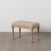 BANQUETA NATURAL-BEIGE TEJIDO-MADERA 65 X 41 X 48 CM