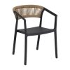 614705-01 SILLA APILABLE ANTRACITA POLIPROPILENO 56 X 54 X 75,50 CM