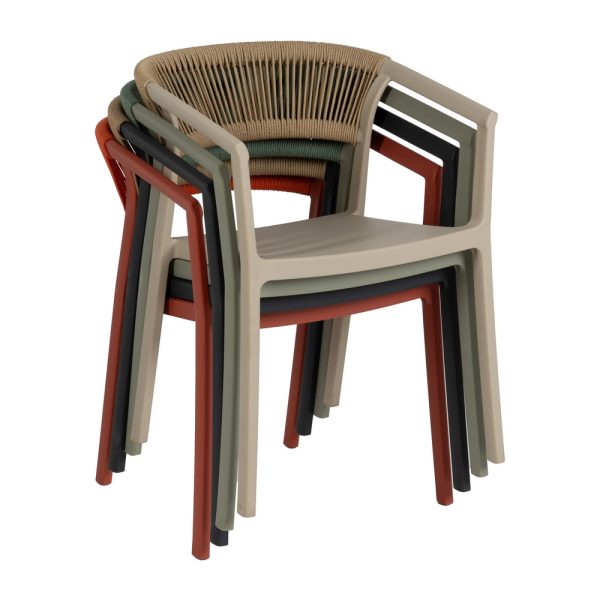 614705-02 SILLA APILABLE ANTRACITA POLIPROPILENO 56 X 54 X 75,50 CM
