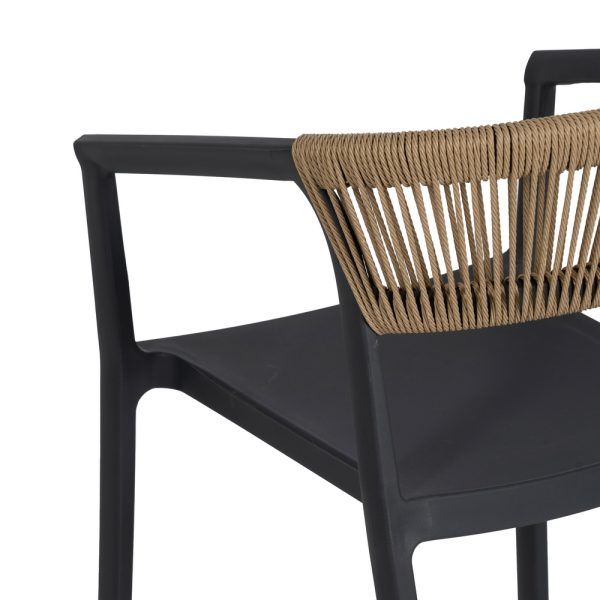 614705-08 SILLA APILABLE ANTRACITA POLIPROPILENO 56 X 54 X 75,50 CM
