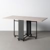 MESA PLEGABLE PLEGABLE NEGRO-CREMA 148 X 71 X 74 CM