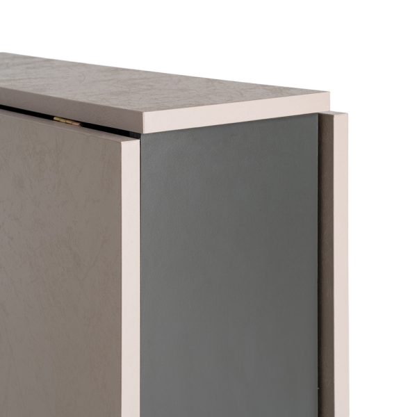 MESA PLEGABLE PLEGABLE NEGRO-CREMA 148 X 71 X 74 CM