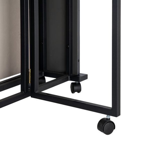 MESA PLEGABLE PLEGABLE NEGRO-CREMA 148 X 71 X 74 CM