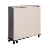 MESA PLEGABLE PLEGABLE NEGRO-CREMA 148 X 71 X 74 CM
