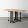 MESA PLEGABLE PLEGABLE NEGRO-NATURAL 148 X 71 X 74 CM