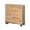 MESA PLEGABLE PLEGABLE NEGRO-NATURAL 148 X 71 X 74 CM