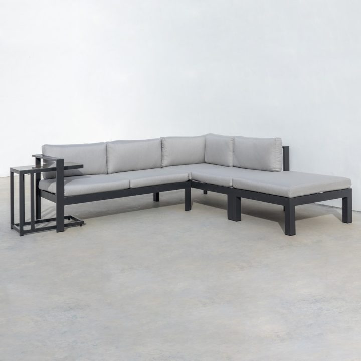 SET RINCONERA AGNES ALUMINIO GRAFITO 224 X 224 X 65,50 CM