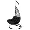 SILLA LÁGRIMA DIDO CON MÁSTIL NEGRO 104 X 104 X 192 CM