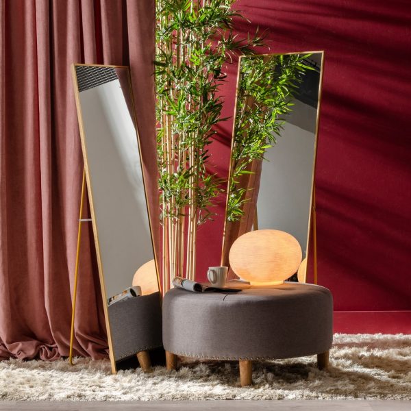 ESPEJO ORO ALUMINIO-CRISTAL DECORACIÓN 50 X 2,50 X 160 CM