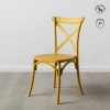 SILLA APILABLE AMARILLO POLIPROPILENO 48,50 X 43 X 91 CM