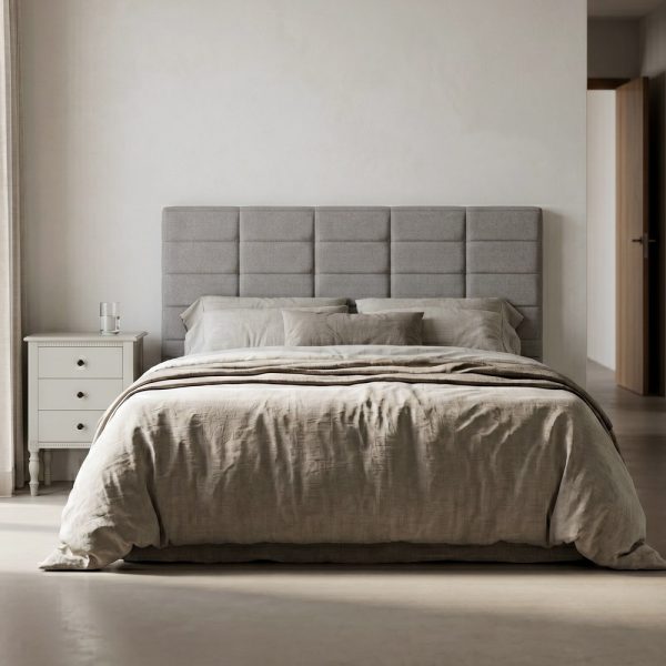 CABECERO GRIS TEJIDO DORMITORIO 190 X 8 X 100 CM